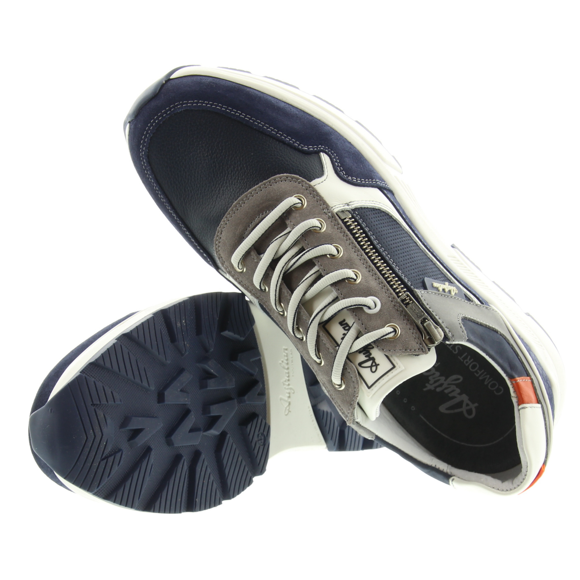 Australian Footwear Connery Width H 15.1646.04 SIV Blue-Grey-Orange