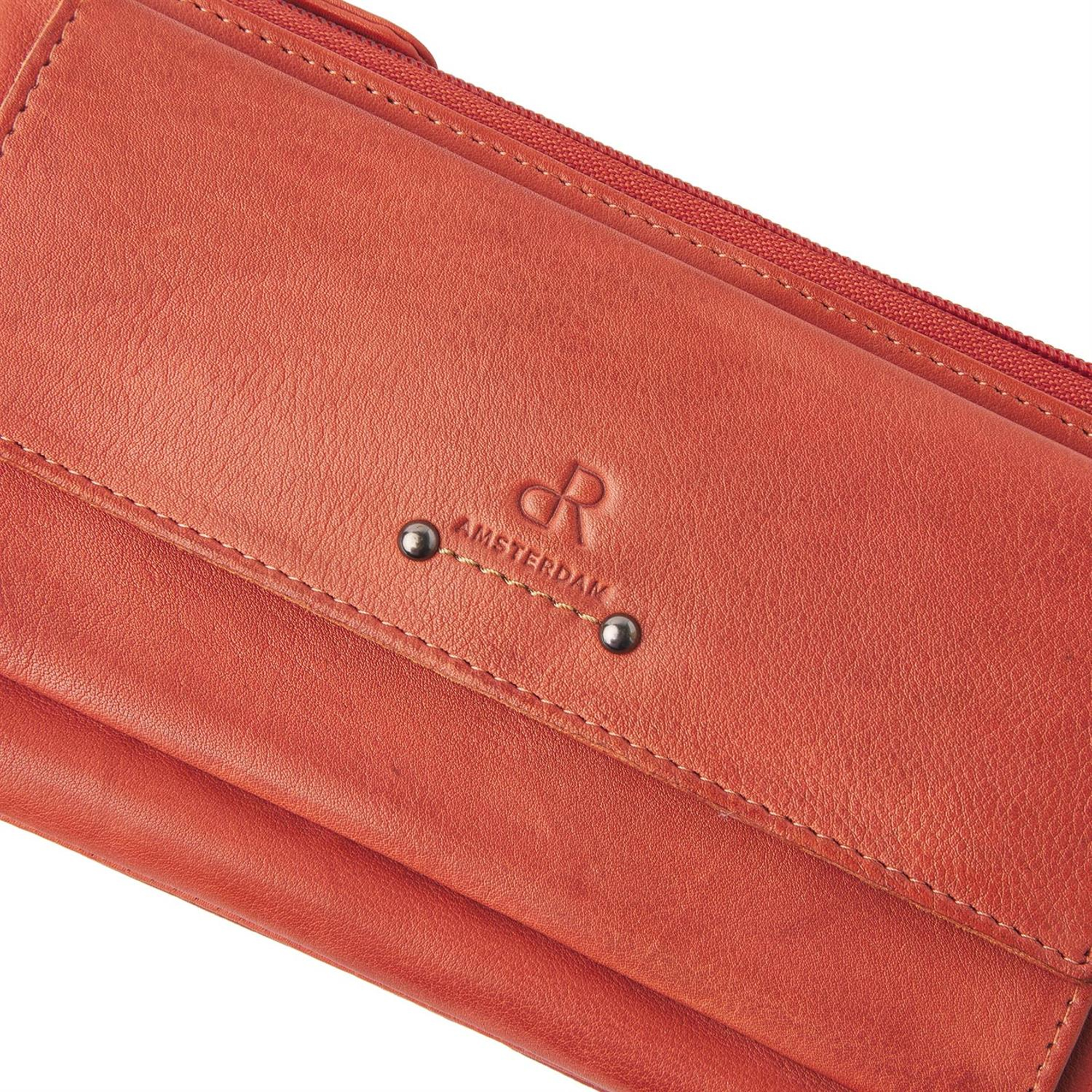 H.J. de Rooy Lederwaren 933538 Schoudertas-Clutch Orange