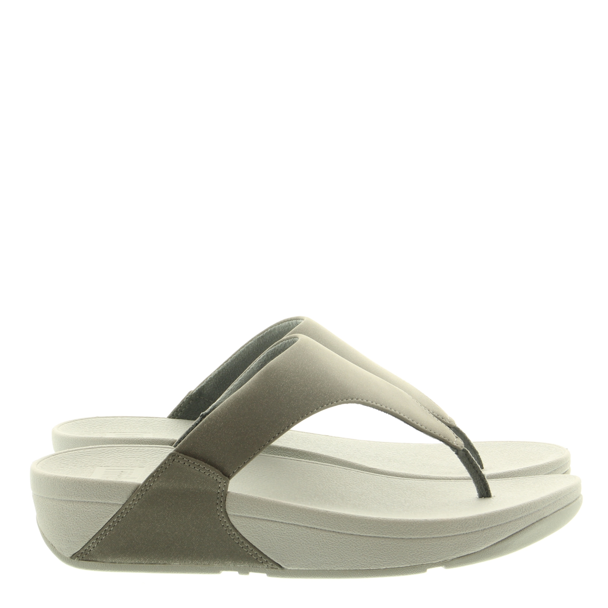 Fitflop Lulu Shimmer Toe Post pewter