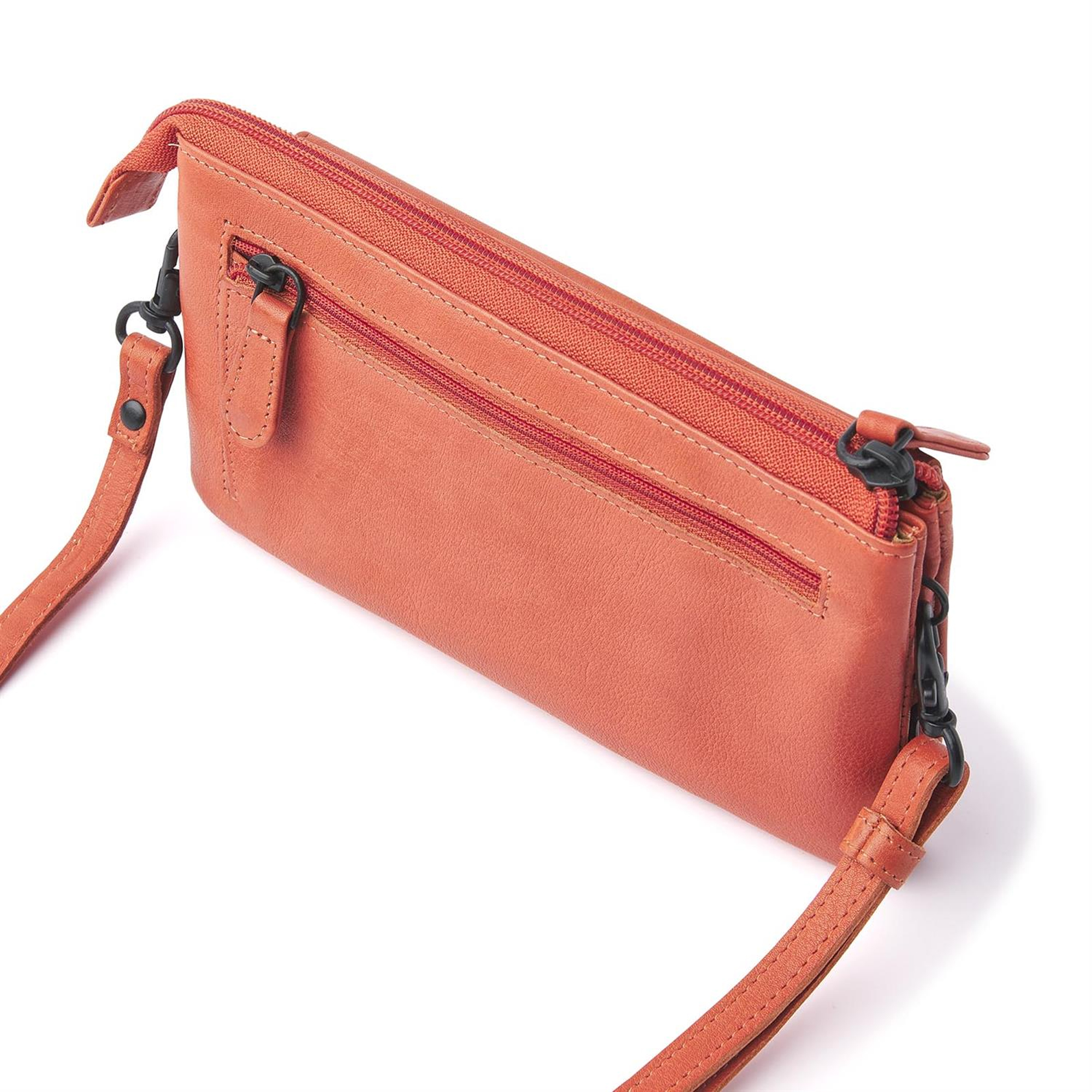 H.J. de Rooy Lederwaren 933538 Schoudertas-Clutch Orange