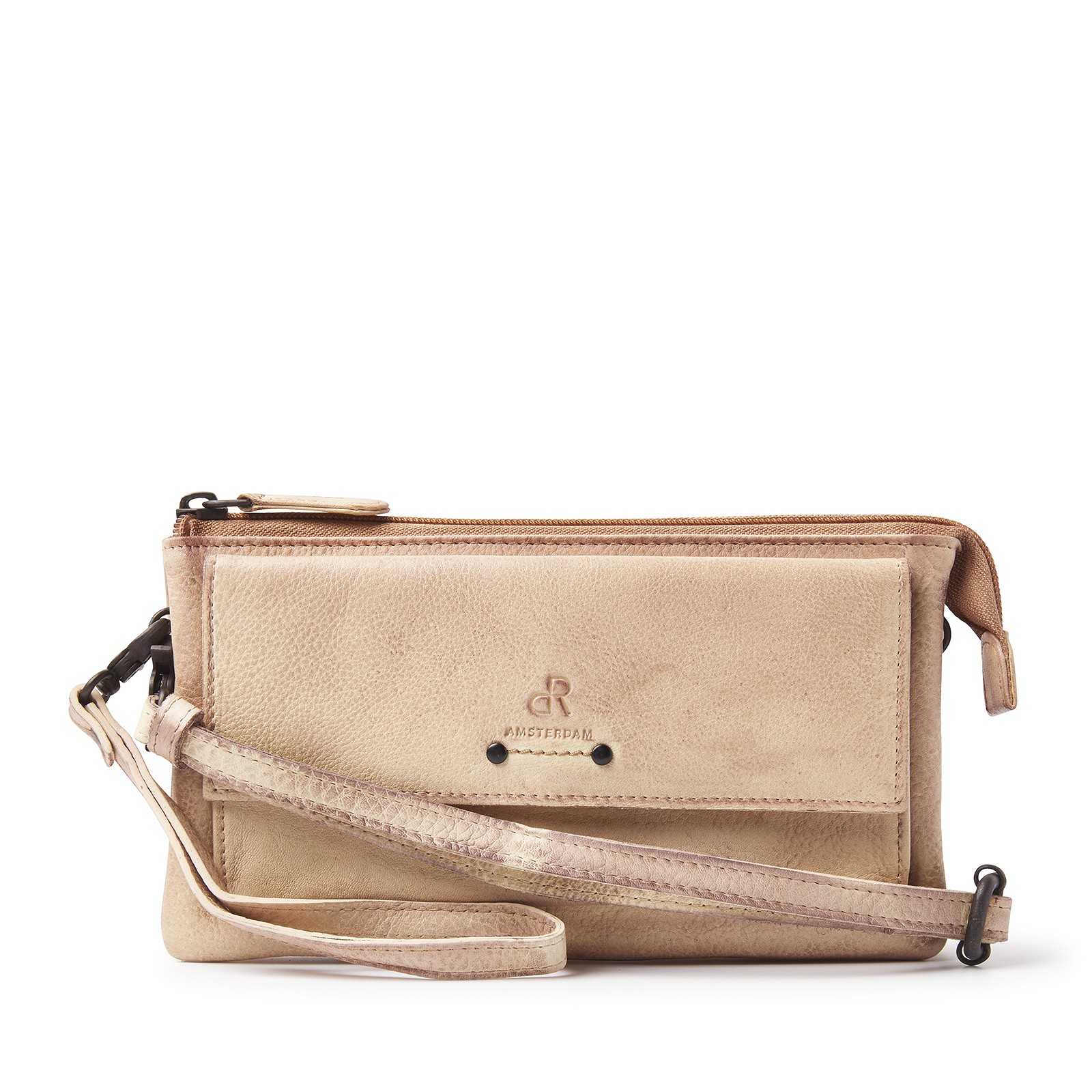 H.J. de Rooy Lederwaren 933538 Schoudertas-Clutch Beige