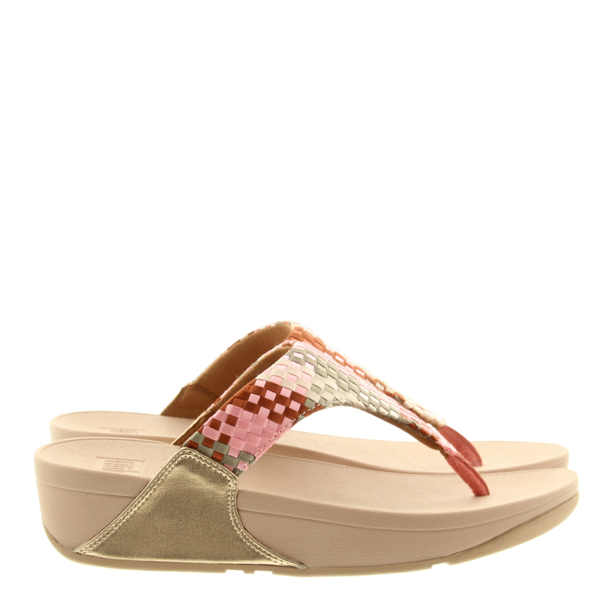 Fitflop Lulu Silky Weave Toe-Post 807 Coral Pink