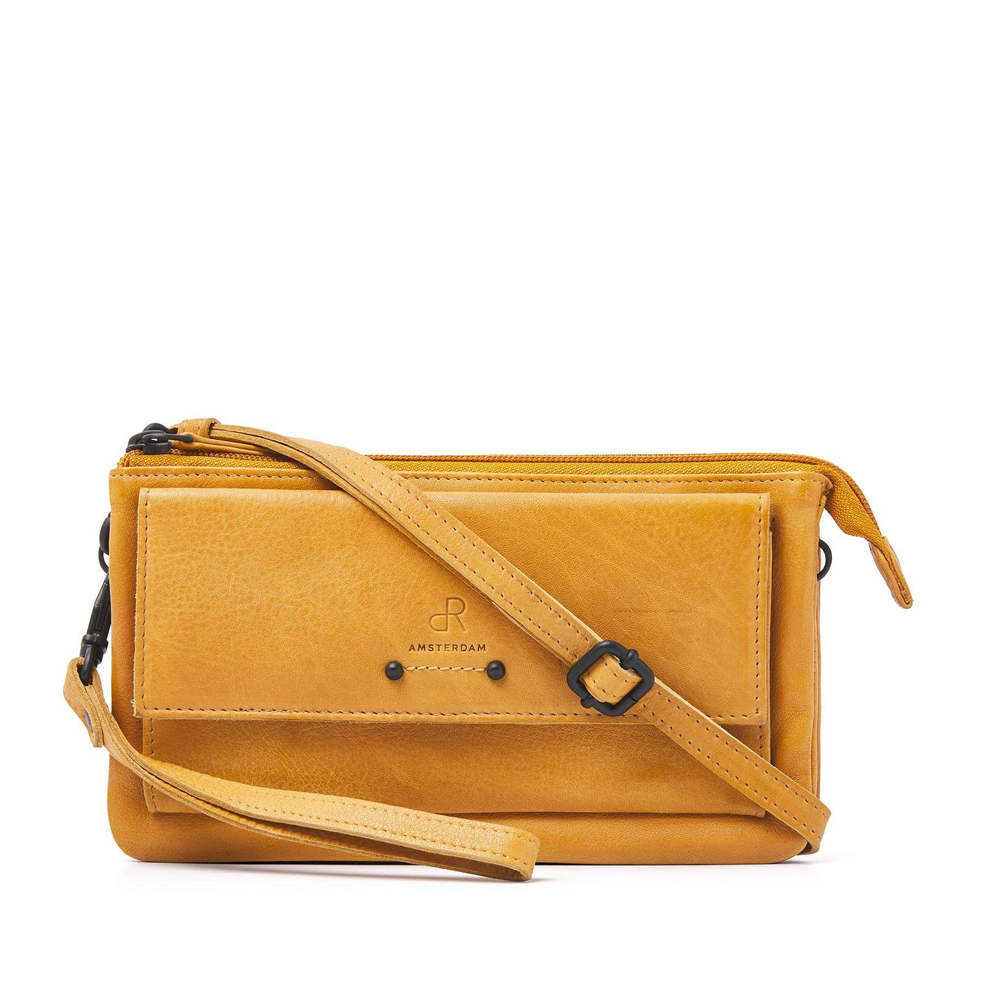 H.J. de Rooy Lederwaren 933538 Schoudertas-Clutch Yellow