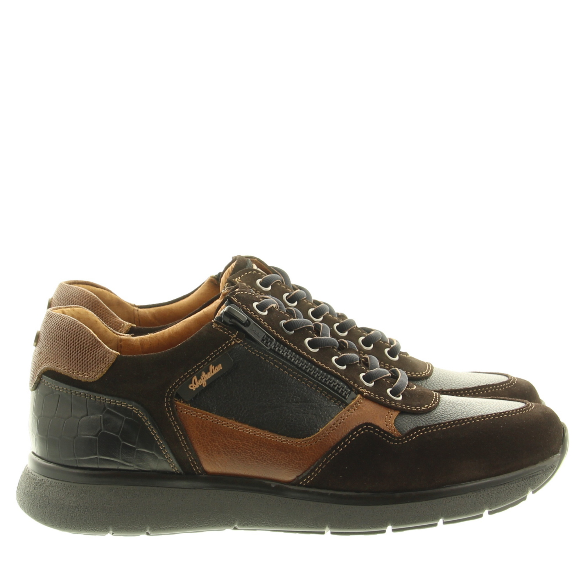 Australian Footwear 15.1642.01 Dakota Width H AGD Black-Brown-Tan