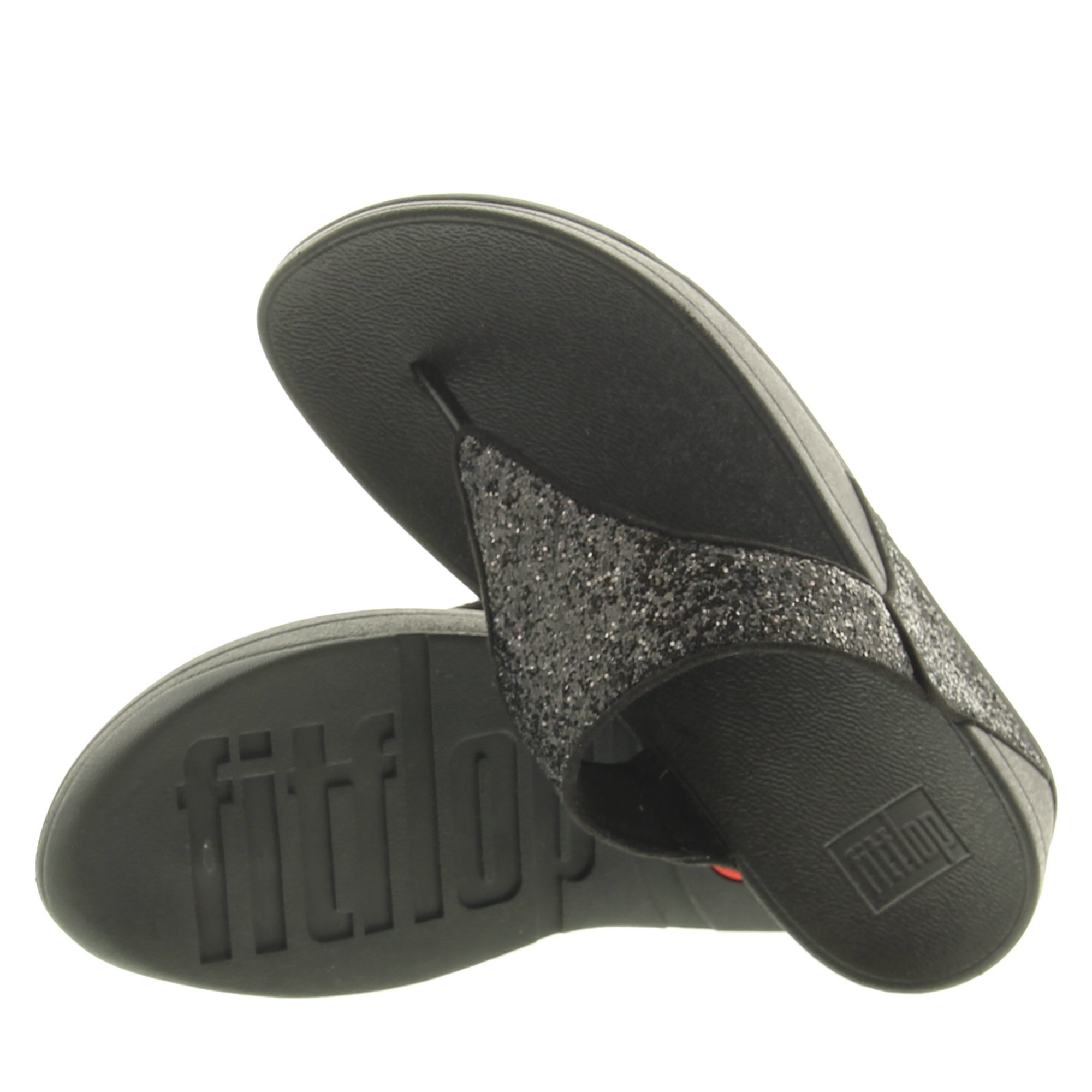 Fitflop X03 Lulu Glitter Toe-Thongs PU 339 Glitter Black Glitter