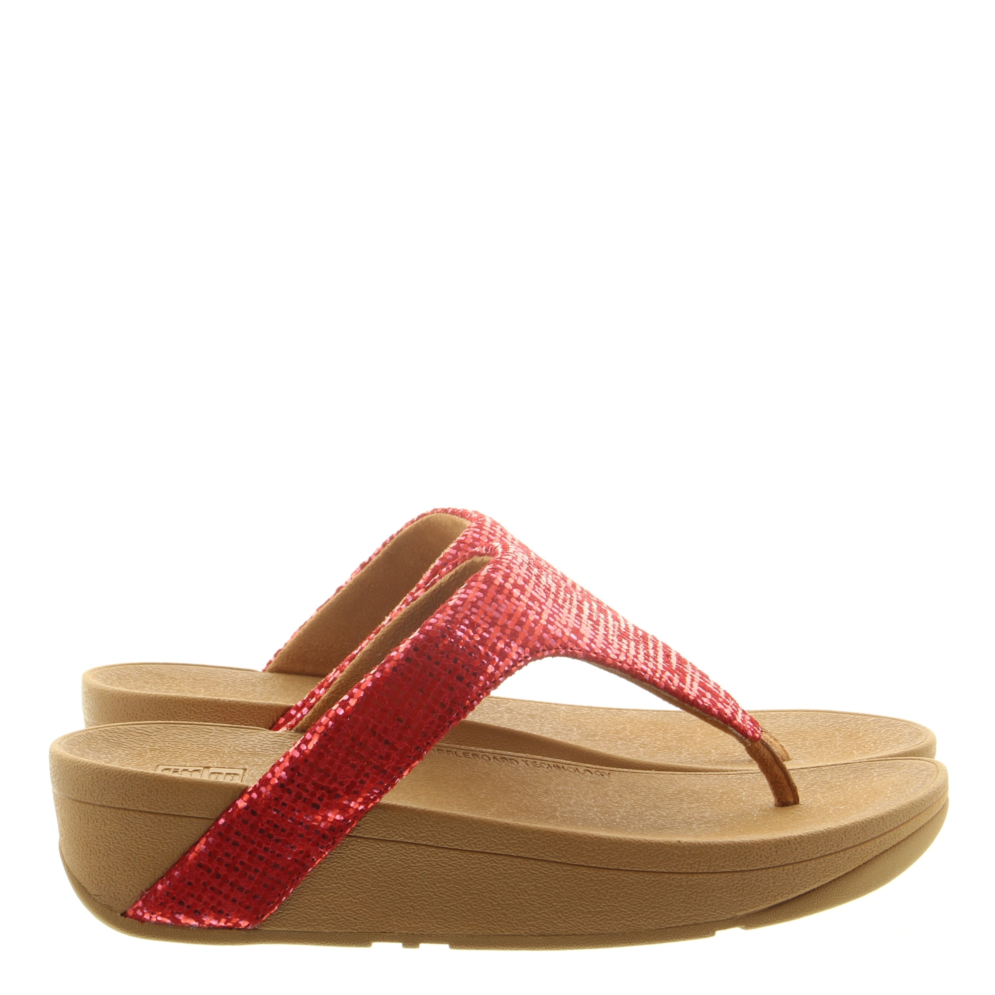 Fitflop Lottie Chain Print Toe Post red
