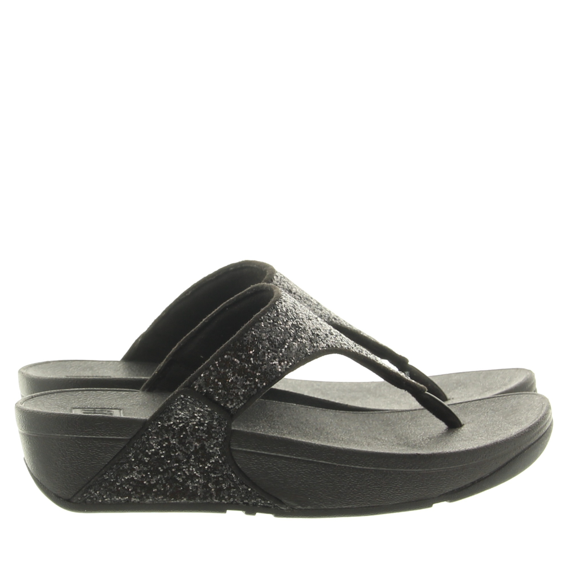 Fitflop X03 Lulu Glitter Toe-Thongs PU 339 Glitter Black Glitter