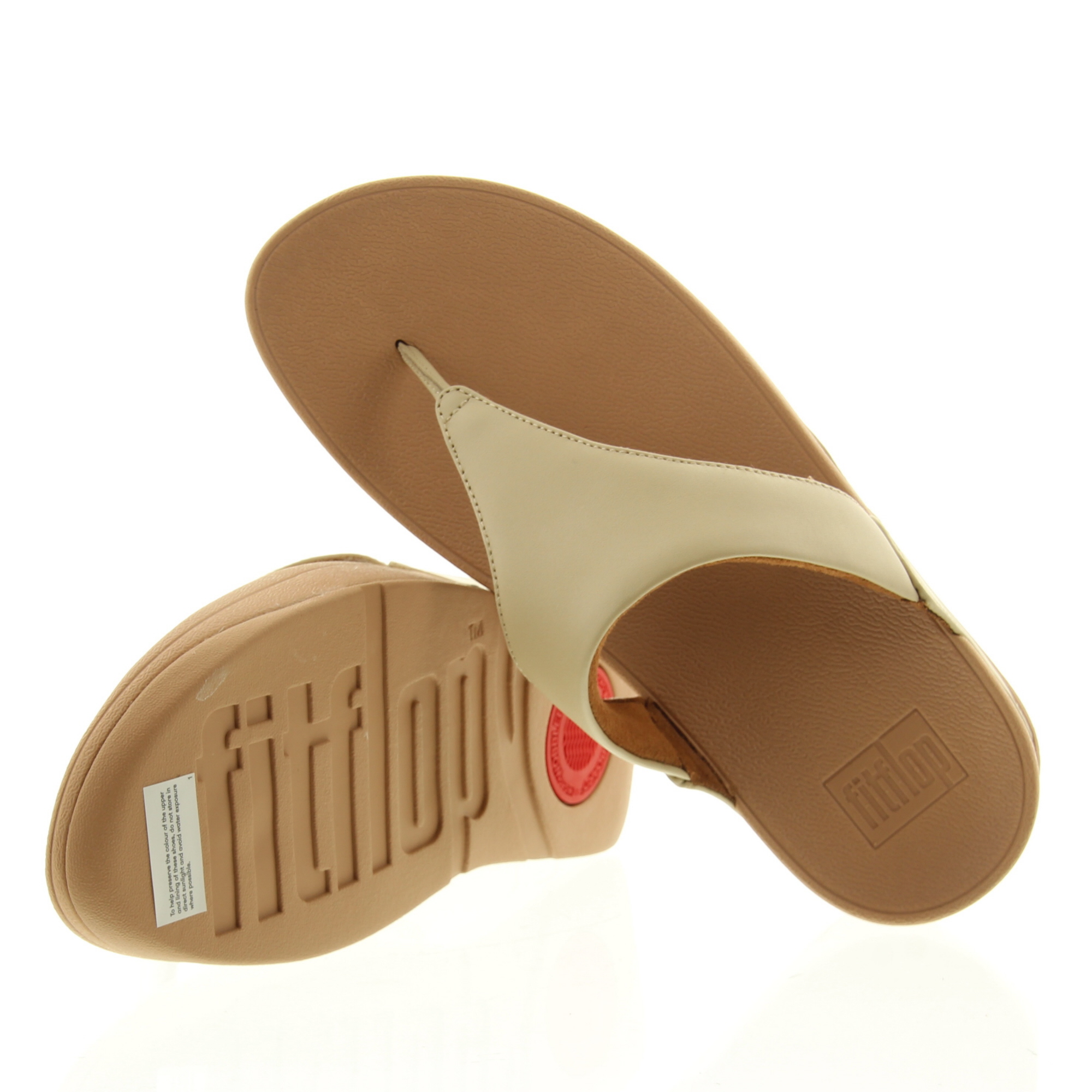 Fitflop Lulu Leather Toepost A20 Stone Beige