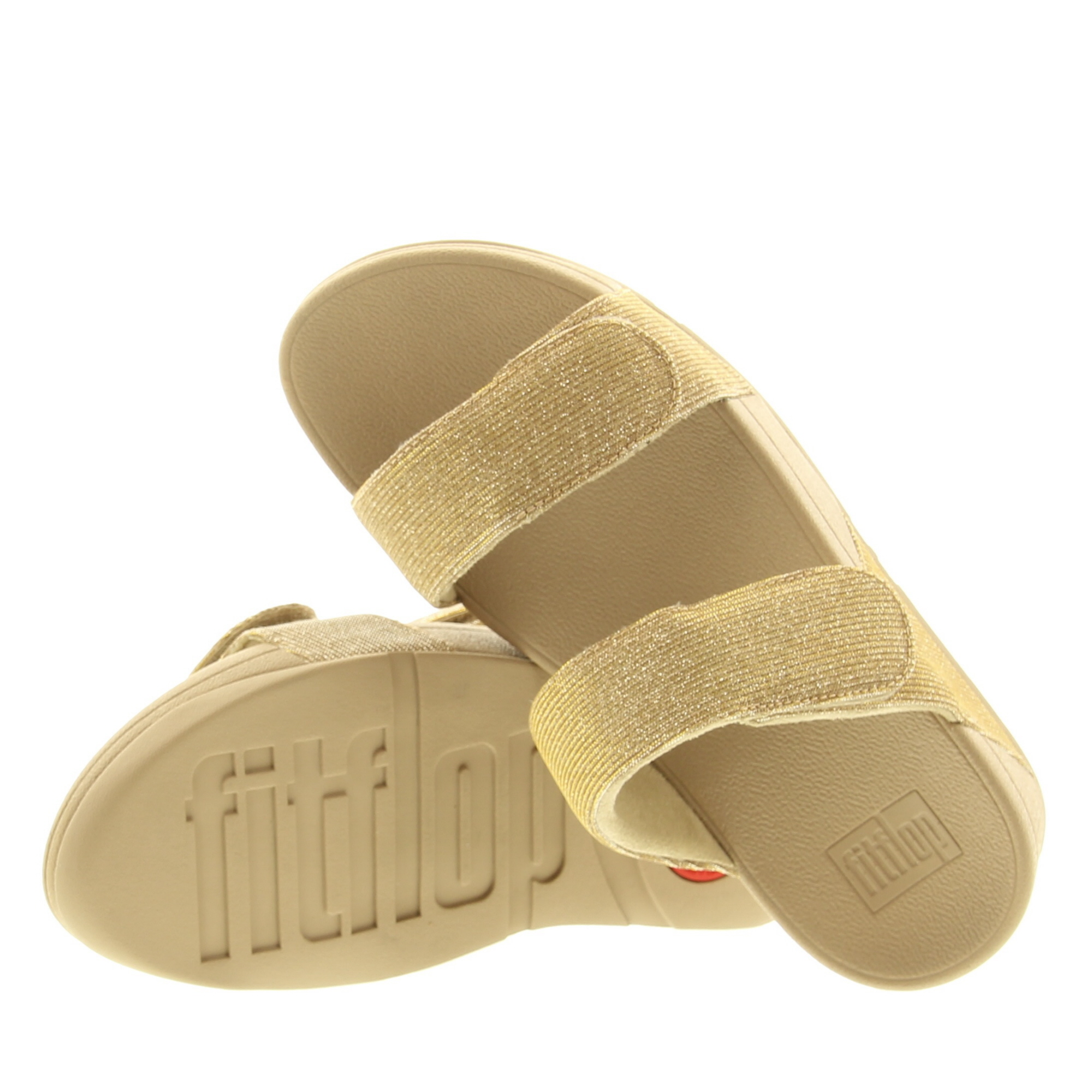 Fitflop FZ9 Lulu Adj. Shimmerlux Slide A94 Latte Beige