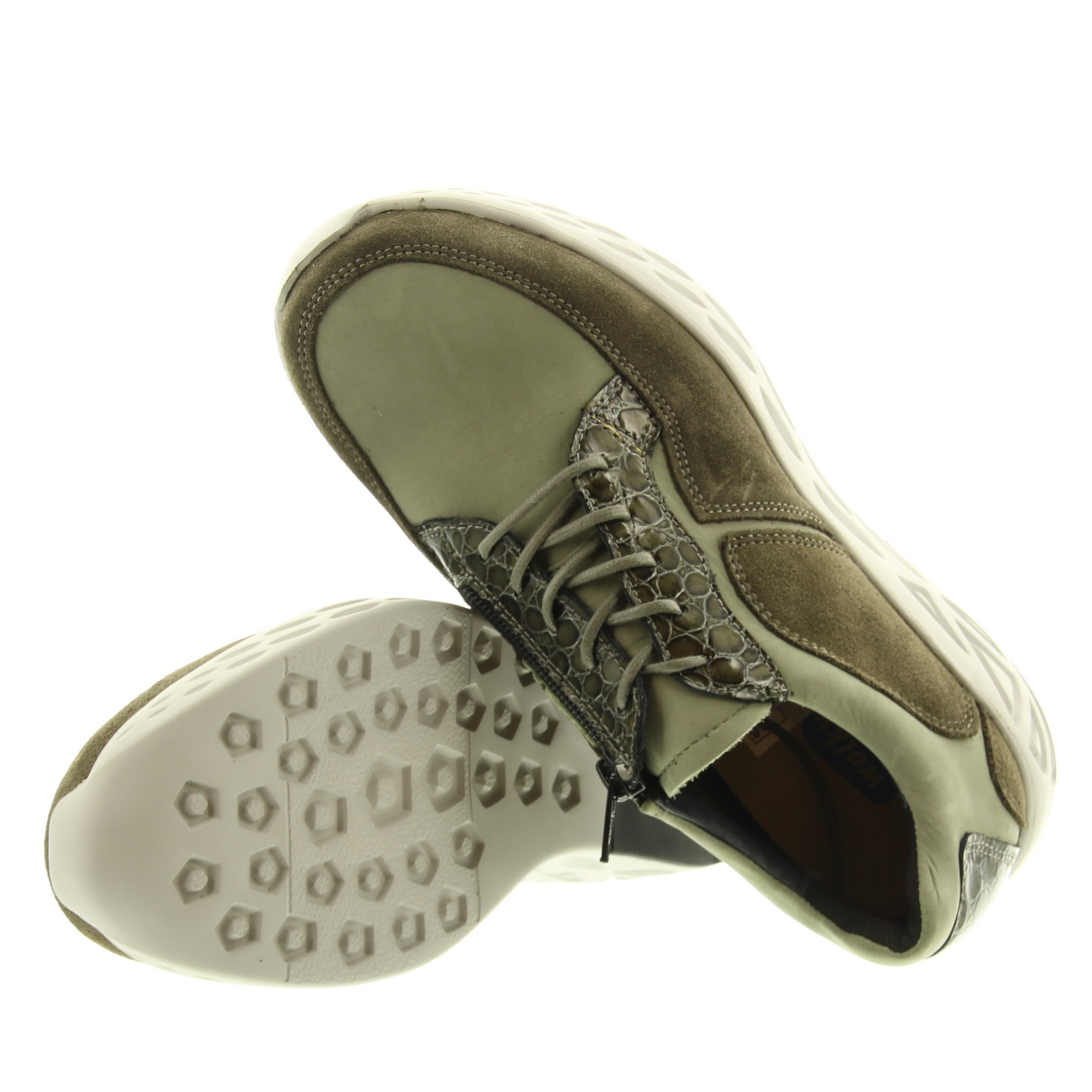 Wolky 0570090 Bounce leather combi 216 Castor grey combi