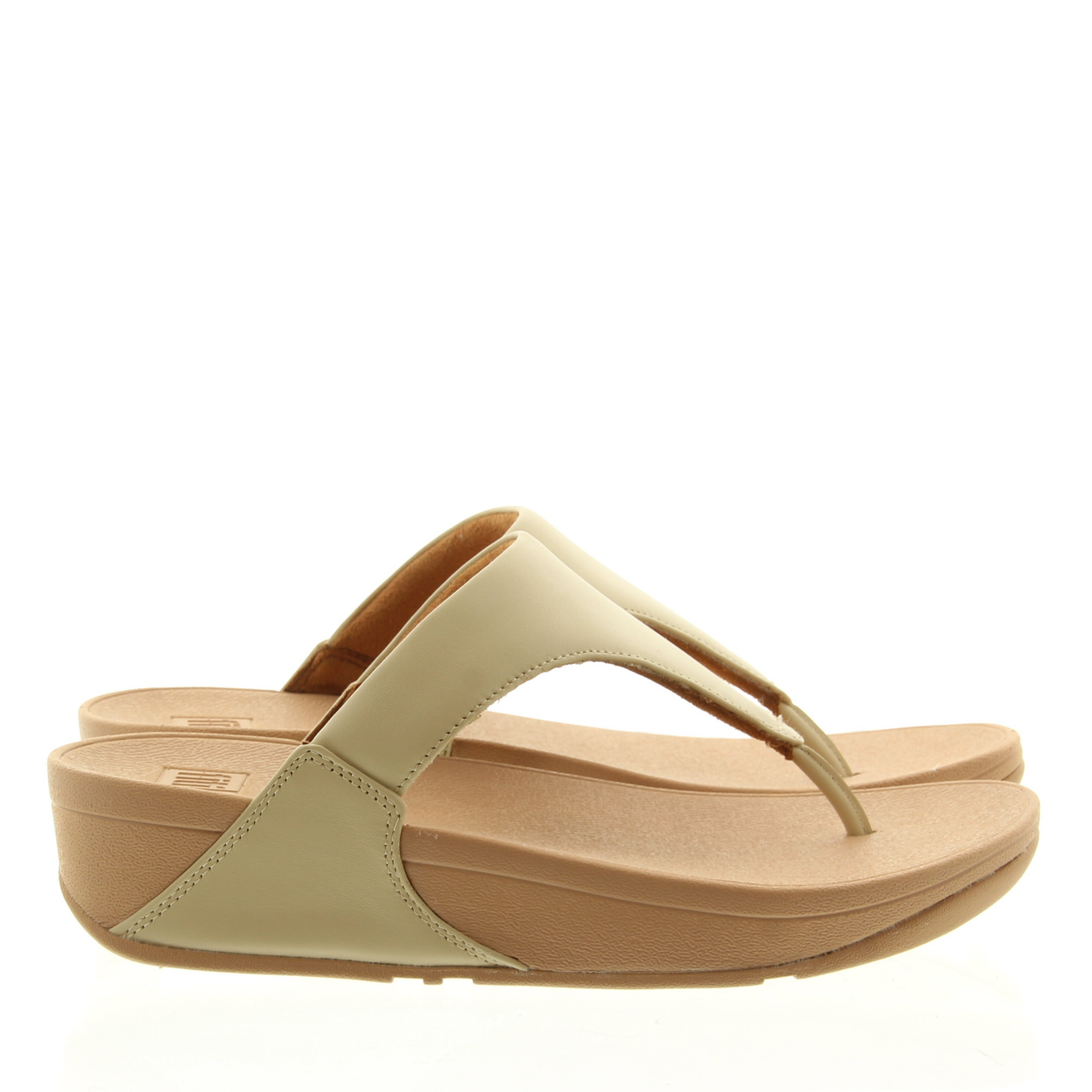 Fitflop Lulu Leather Toepost A20 Stone Beige