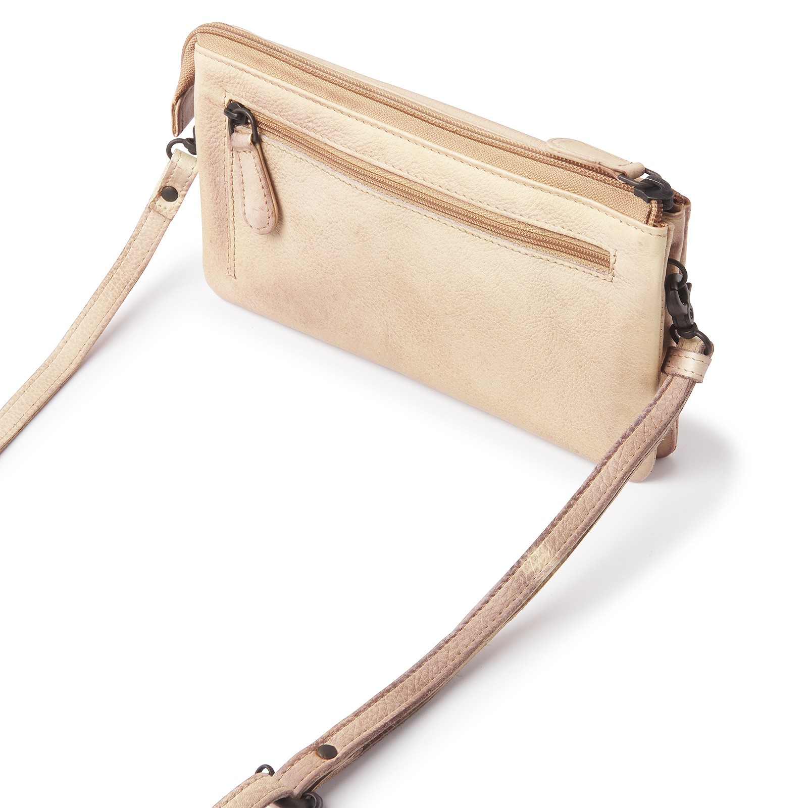 H.J. de Rooy Lederwaren 933538 Schoudertas-Clutch Beige